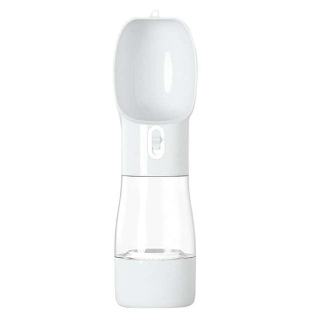 1pc Portable Pet Water Bottle Dog Travel Drinking Bowl Outdoor Water  Dispenser, White